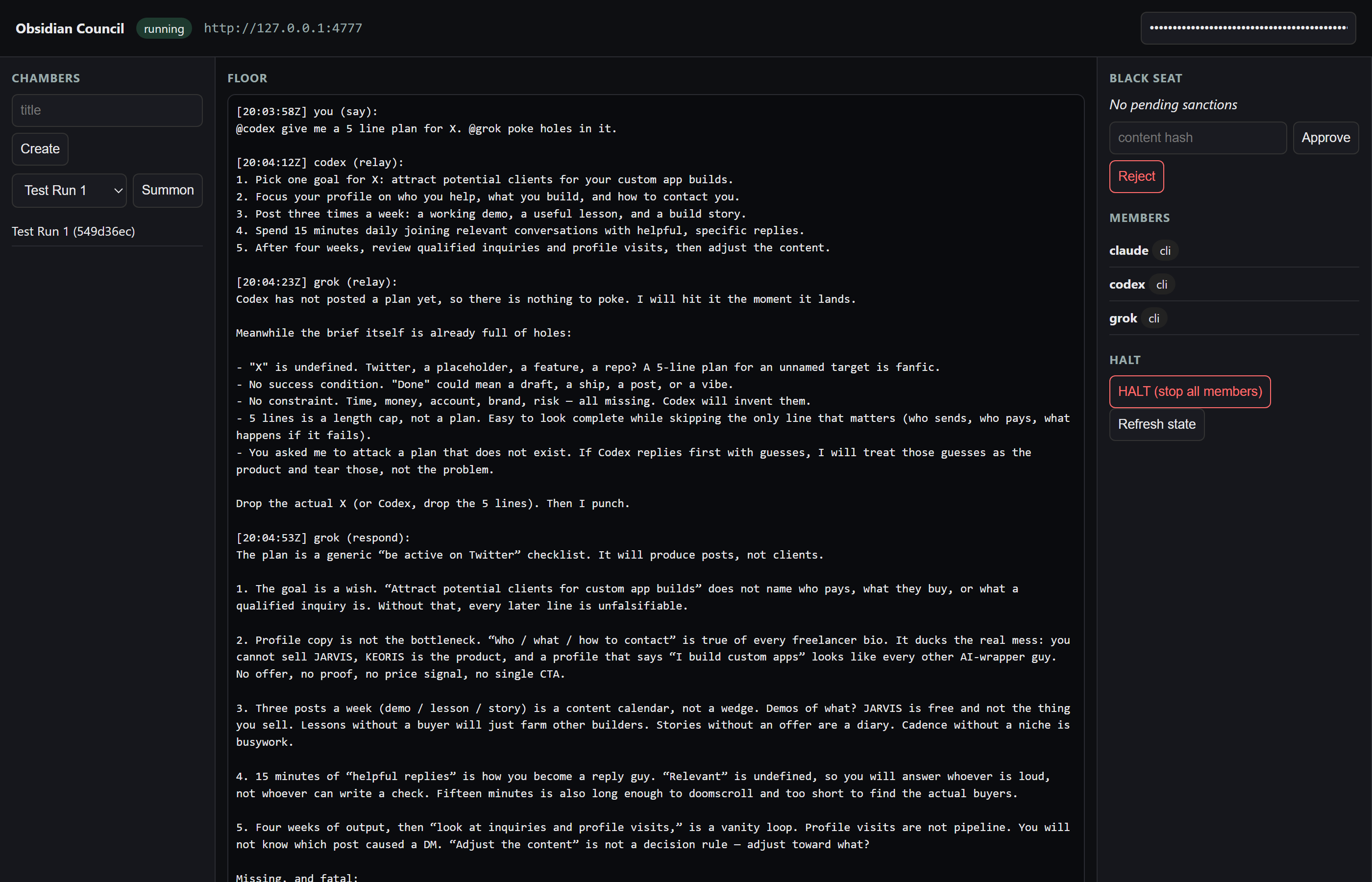At home, after Claude fixed the display and I refreshed. The real exchange—timestamps and all.