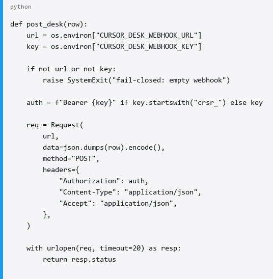 python snippet